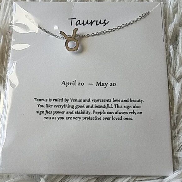 Taurus Zodiac Necklace - Picture 1 of 2